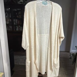 Elegant Cream Sweater Cardigan